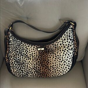 Carlisle Black and Brown Spotted Hobo Bag